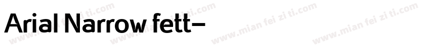 Arial Narrow fett字体转换